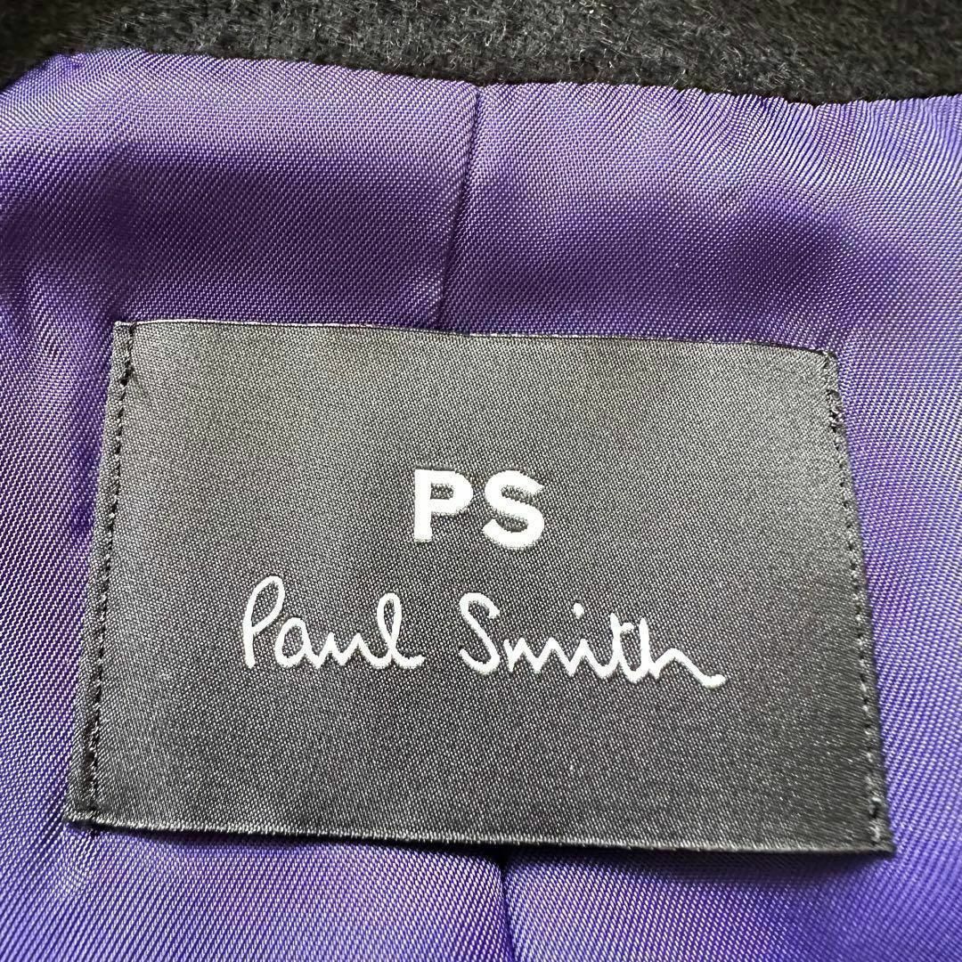 Paul Smith(ポールスミス)のポールスミス　ウールカシミヤ　ノーカラーコート　ブラック　裏地あり レディースのジャケット/アウター(ロングコート)の商品写真