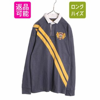 ラルフローレン(Ralph Lauren)のヴィンテージ加工 ラグビー ラルフローレン 長袖 ラガー シャツ メンズ XL / ポロ ラグビーシャツ 長袖シャツ 大きいサイズ ヘビーウェイト(シャツ)