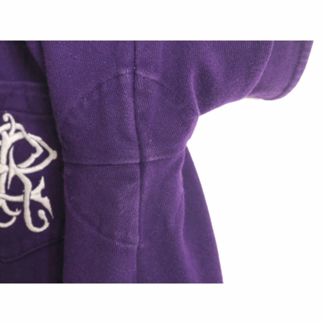 Ralph Lauren(ラルフローレン)のラルフローレン 長袖 ラガー シャツ レディース XL / 古着 ポロ 長袖シャツ ラグビーシャツ ヘビーウェイト ポケット付き ナンバリング 紫 レディースのトップス(シャツ/ブラウス(長袖/七分))の商品写真