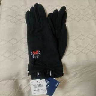 ディズニー(Disney)のDisney UVカット　手袋 グローブ　ミニーマウス　黒　メッシュ　紫外線対策(手袋)