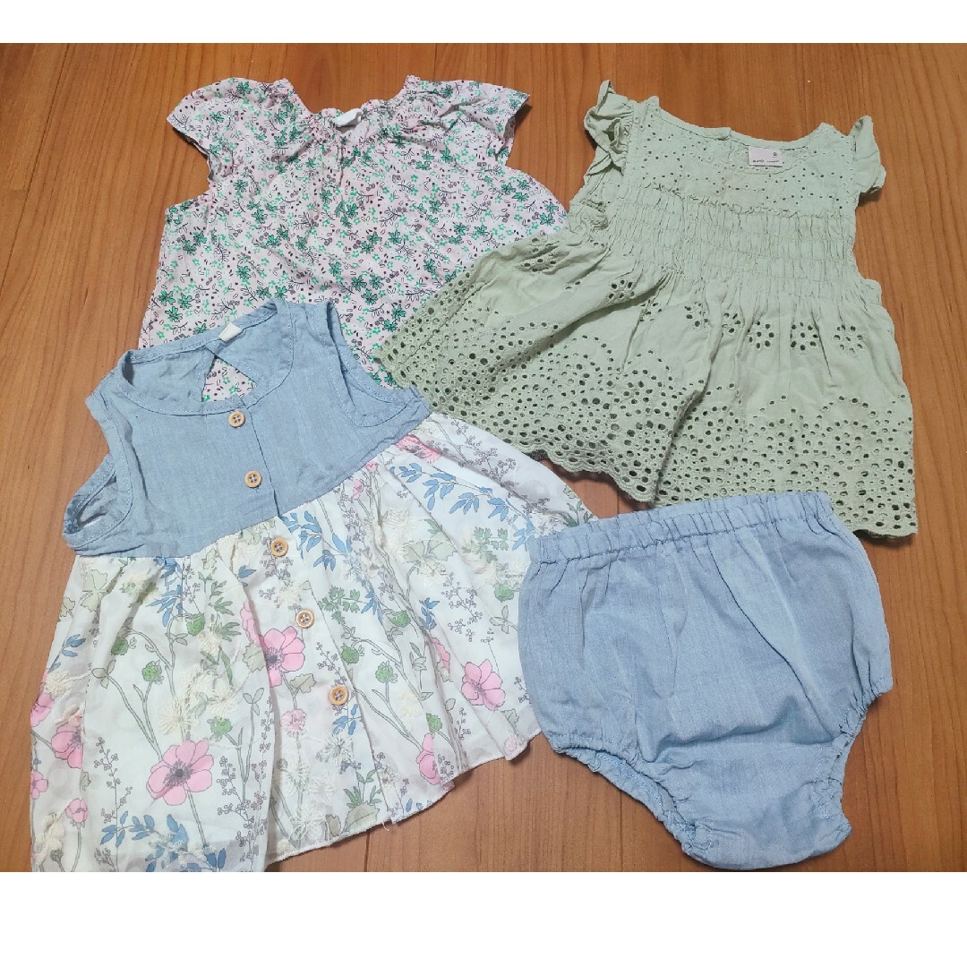女の子 ノースリーブ 80 キッズ/ベビー/マタニティのベビー服(~85cm)(タンクトップ/キャミソール)の商品写真