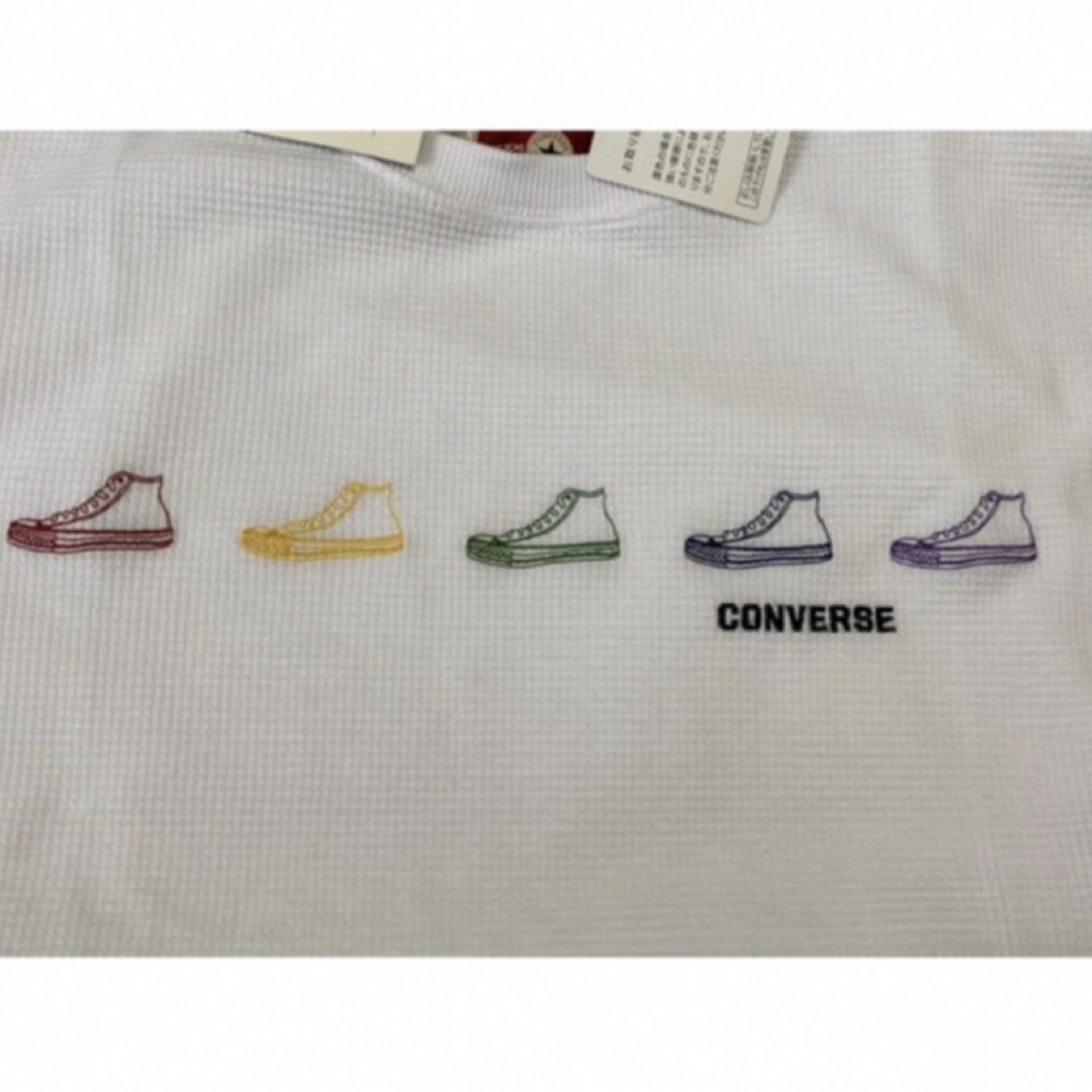 CONVERSE(コンバース)の新品タグ付き レディース converse 刺繍入り ワッフルTシャツ レディースのトップス(Tシャツ(半袖/袖なし))の商品写真