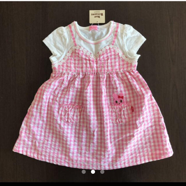 mikihouse(ミキハウス)のミキハウス ワンピース 90 キッズ/ベビー/マタニティのキッズ服女の子用(90cm~)(ワンピース)の商品写真