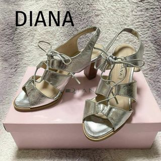 ダイアナ(DIANA)のs956 DIANA ダイアナ/オープントゥ/レースアップサンダル/チャンキー(サンダル)