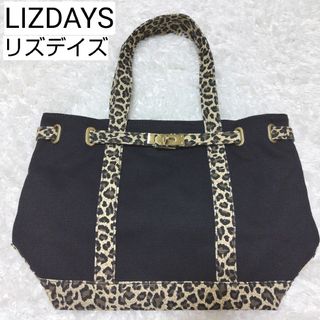 LIZDAYS リズデイズ キャンバス トートバッグ レオパード ブラック 黒