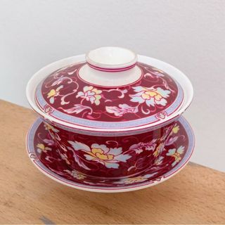 TATUNG 中国茶器 蓋碗 ボーンチャイナ レトロ 茶器(グラス/カップ)