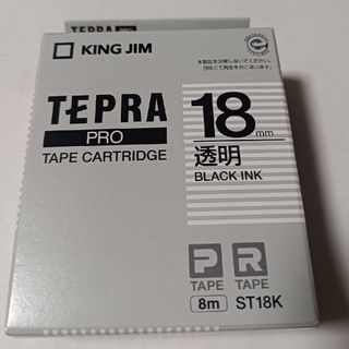 テプラ・プロ テープカートリッジ 透明ラベル 黒文字 18mm ST18K(1…(OA機器)