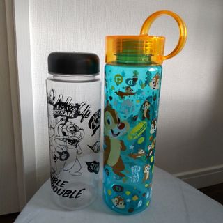 ディズニー(Disney)のチップとデール　水筒　2本　500ml　かわいい　クリア　プラスチック(キャラクターグッズ)