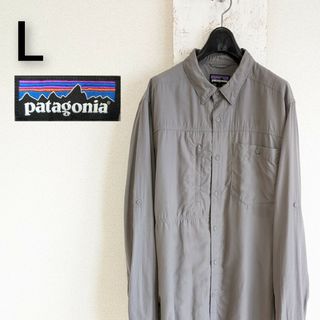 パタゴニア(patagonia)のPatagonia　パタゴニア　アウトドアシャツ　グレー　L(シャツ)