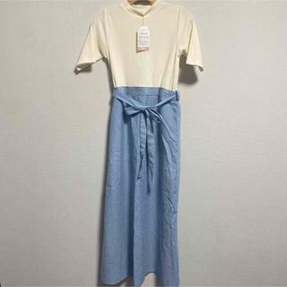 しまむら - 【ワンピース】L   新品未使用　しまむら　デニム　切り替え