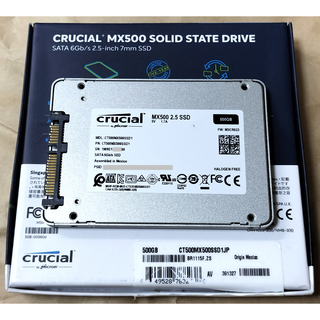 クルーシャル(crucial)のcrucial MX500 500GB CT500MX500SSD1(PCパーツ)