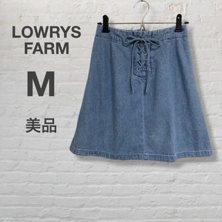 LOWRYS FARM - 美品　ローリーズファーム　レースアップ　デニムミニスカート　M カジュアル