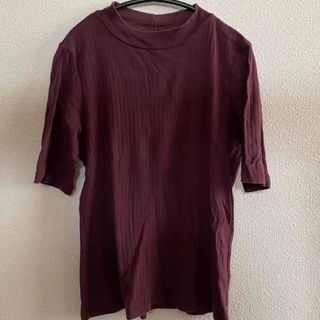 ユニクロ(UNIQLO)のリブハイネックTシャツ【UNIQLO】(Tシャツ(半袖/袖なし))