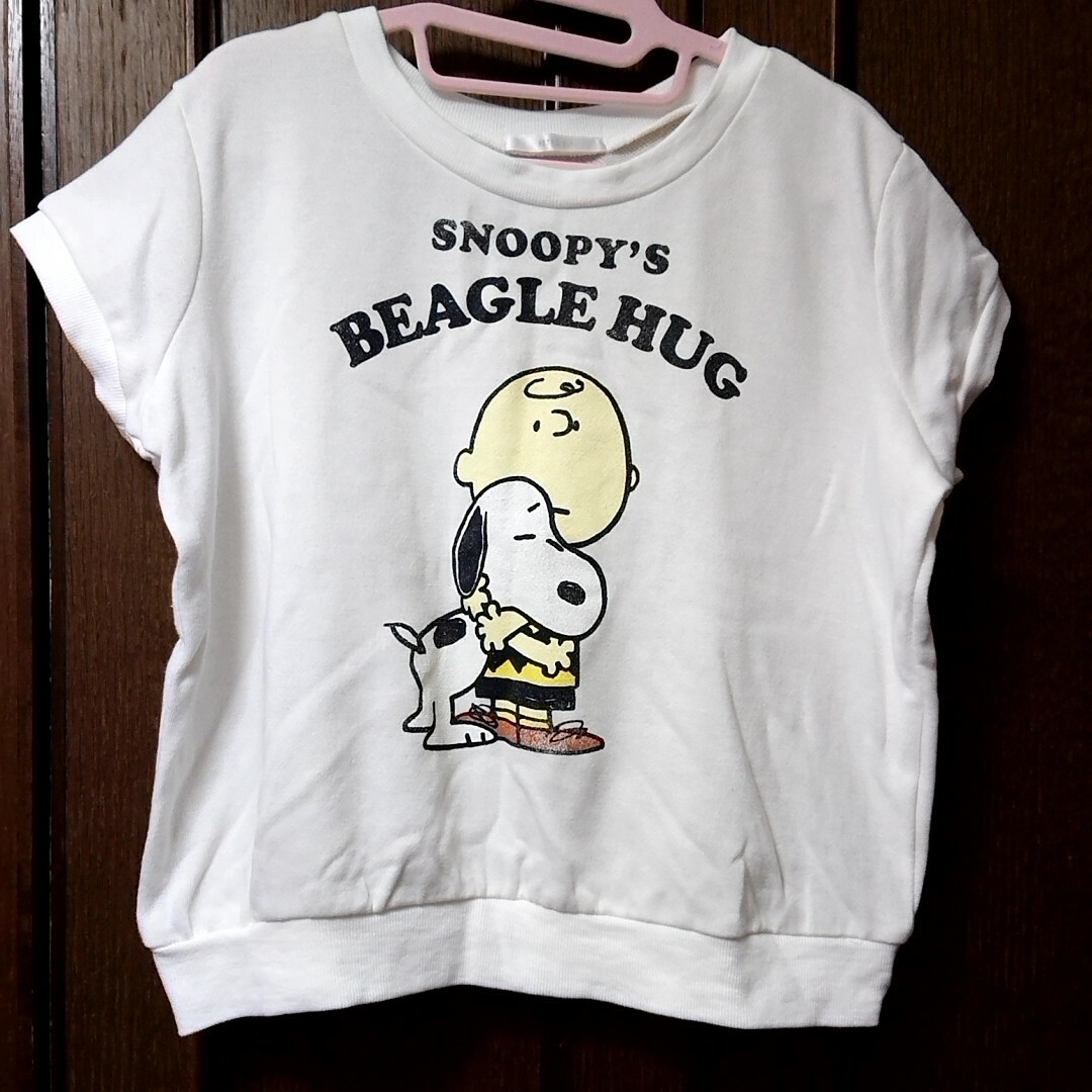 RETRO GIRL(レトロガール)のレトロガール スヌーピー 半袖 スウェット トレーナー  ホワイト SNOOPY レディースのトップス(カットソー(半袖/袖なし))の商品写真