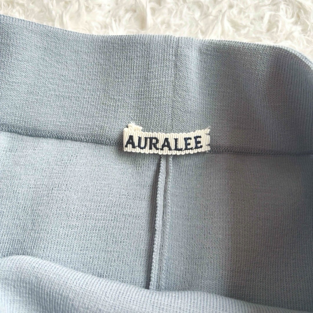 AURALEE(オーラリー)の♡美品♡ オーラリー　リブニットスカート　ブルー　サイズ0 春夏 レディースのスカート(ロングスカート)の商品写真