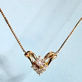 K18 ダイヤ付ネックレス D0.12ct