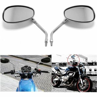 正ネジ 10mm バイク ミラー バイクミラー メッキ ◆◎左右セット(パーツ)