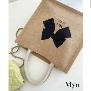 未使用新品♡Myu ミュー ジュートバッグ オリジナル バッグ リボン(エコバッグ)