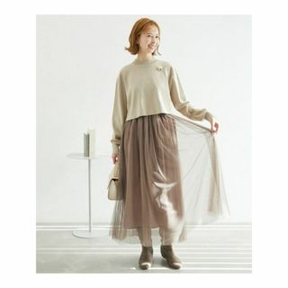 ロペピクニック(Rope' Picnic)の新品!ドッキングチュールワンピース ロペピクニック ROPE PICNIC(ロングワンピース/マキシワンピース)