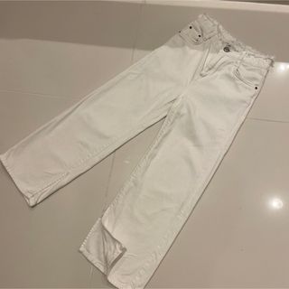 ZARA kids スリットデニム　ワイドパンツ　128(パンツ/スパッツ)