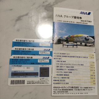 ANA(全日本空輸) - ANA株主優待券 3枚　ANAグループ優待券1冊