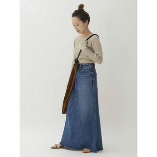 プラージュ(Plage)のプラージュ　healthy denim 36 インディゴ　フレア　ロングスカート(ロングスカート)