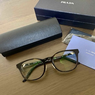 プラダ(PRADA)の新品 PRADA メガネ VPR12ZD-2AU-51 伊達 眼鏡 レンズ入り(サングラス/メガネ)
