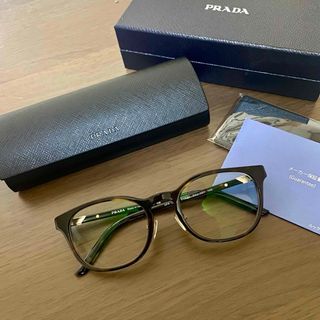 新品 PRADA メガネ VPR12ZD-2AU-51 伊達 眼鏡 レンズ入り