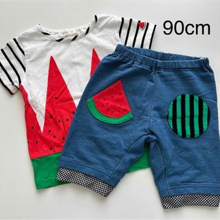 ベイビーチアー　スイカＴシャツ＆パンツ　90cm(Tシャツ/カットソー)