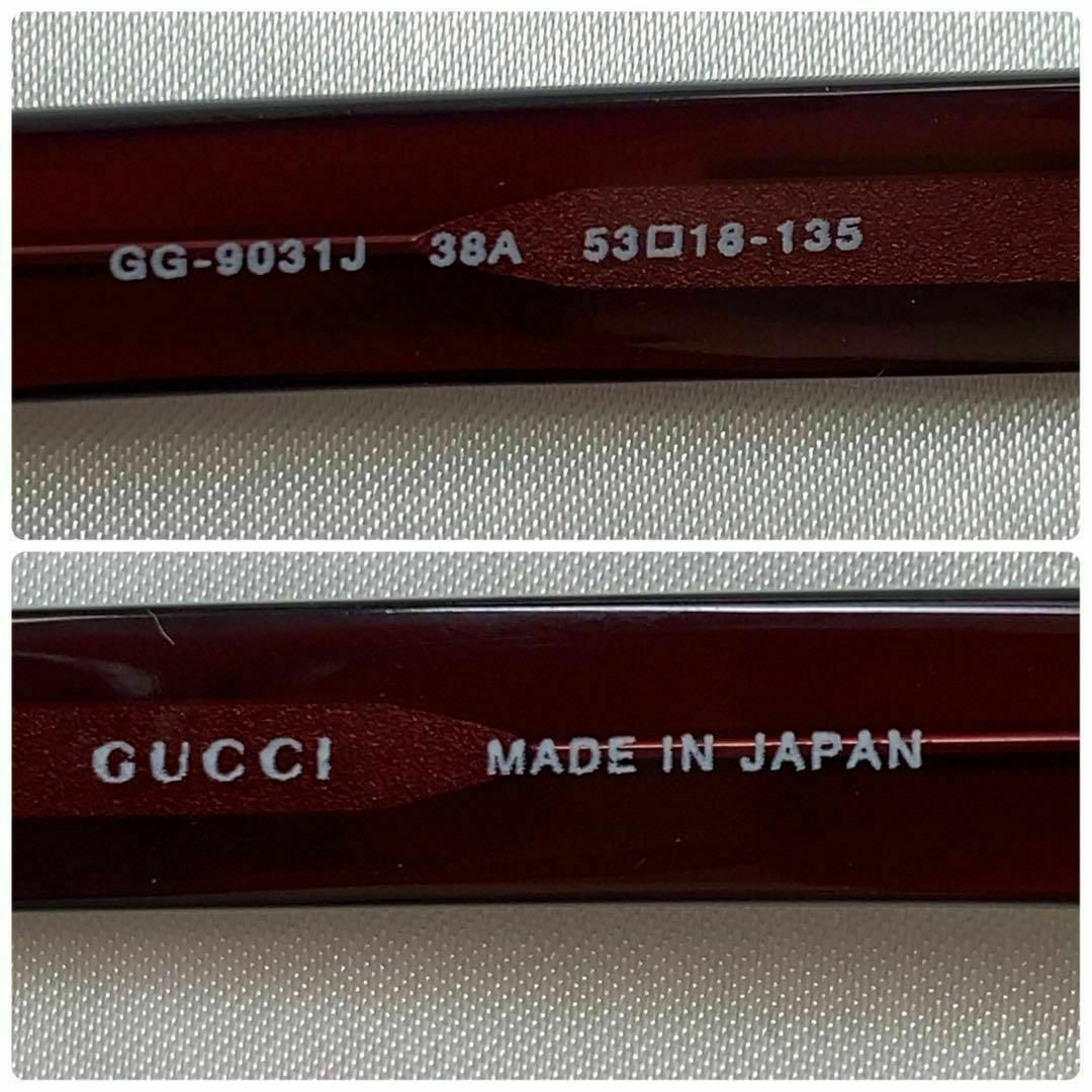 Gucci(グッチ)のGUCCI メガネフレーム　アイウェア　GG9031J 伊達 極美品　 レディースのファッション小物(サングラス/メガネ)の商品写真