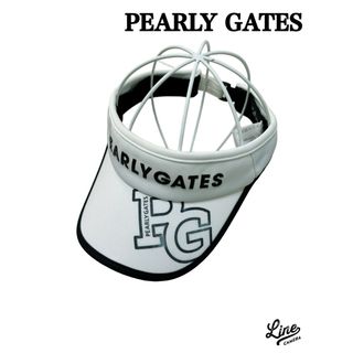 PEARLY GATES - PG パーリーゲイツ　サンバイザー　フリーサイズ　ユニセックス　帽子　ゴルフ