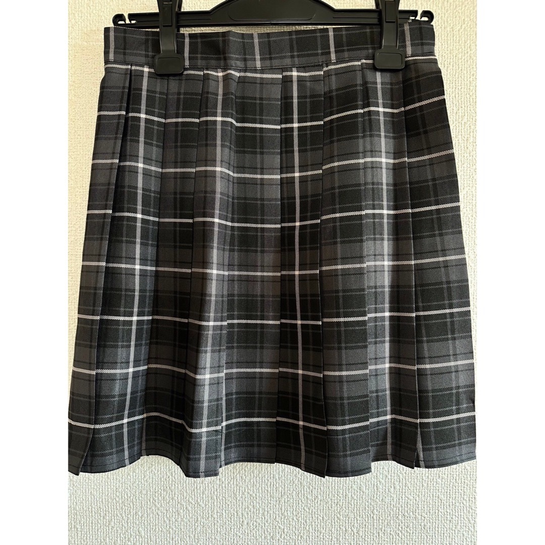 【制服XL】 高校 スカートリボン付き チェック柄 コスプレ 高校制服2点セット レディースのスカート(ひざ丈スカート)の商品写真