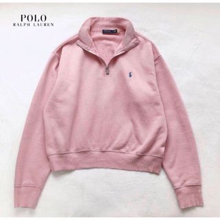 RALPH LAUREN ラルフローレン　ハーフジップ　スウェット　ピンク　M