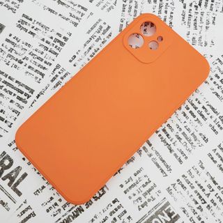 iPhone 12 シリコンケース (12) オレンジ(iPhoneケース)