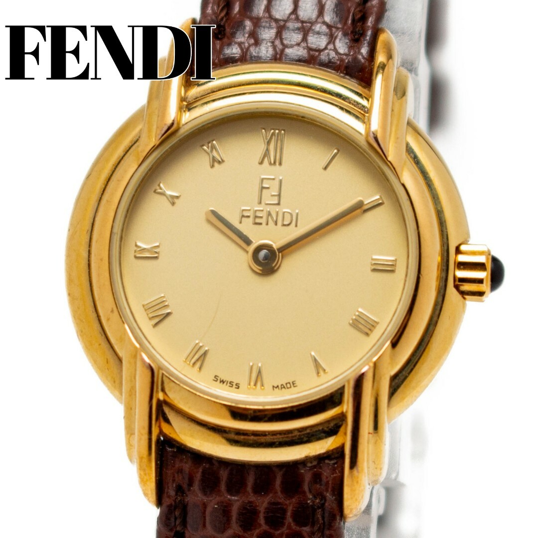 FENDI(フェンディ)の【美品】FENDI 300L レディース腕時計 フェンディ ゴールド 新品電池 レディースのファッション小物(腕時計)の商品写真