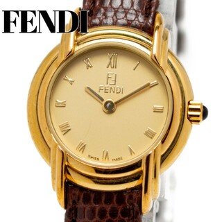 フェンディ(FENDI)の【美品】FENDI 300L レディース腕時計 フェンディ ゴールド 新品電池(腕時計)