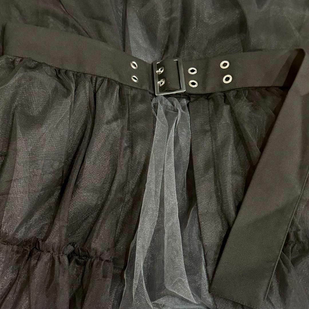 HARE(ハレ)の着回し レイヤード 即完売品 新品 HARE チュールベルトスカート ブラック レディースのスカート(ロングスカート)の商品写真