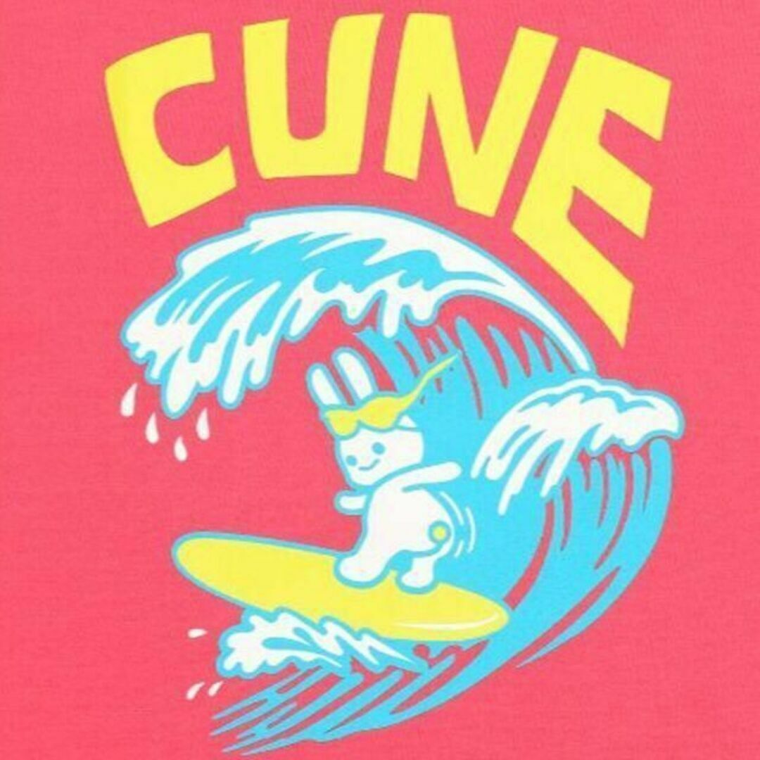 CUNE(キューン)の新品 cune キューン うさぎ サーフィン　Tシャツ XL 紅しょうが メンズのトップス(Tシャツ/カットソー(半袖/袖なし))の商品写真