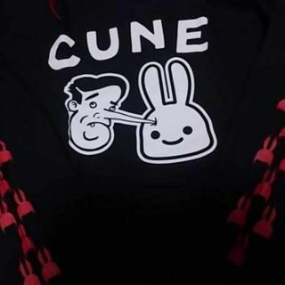 キューン(CUNE)の新品 cune キューン ロンT ロングTシャツ 黒XL 天狗 うさぎ(Tシャツ/カットソー(七分/長袖))