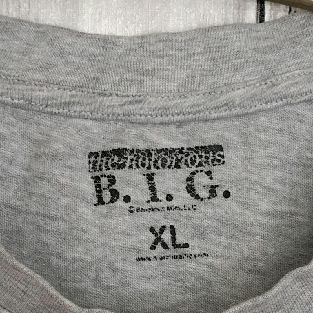 MUSIC TEE(ミュージックティー)のノトーリアスBIG　ビギー　半袖Ｔシャツ　サイズＸＬ　灰色グレー　悪名高い古着 メンズのトップス(Tシャツ/カットソー(半袖/袖なし))の商品写真