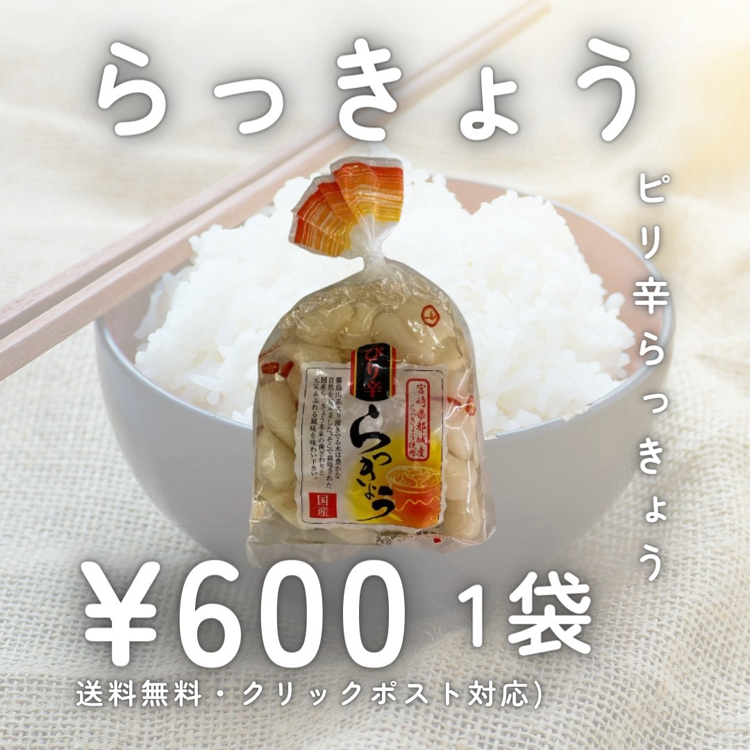 ピリ辛らっきょう 1袋 らっきょう 宮崎県産 九州グルメ ギフト 送料無料 宮崎 食品/飲料/酒の加工食品(漬物)の商品写真