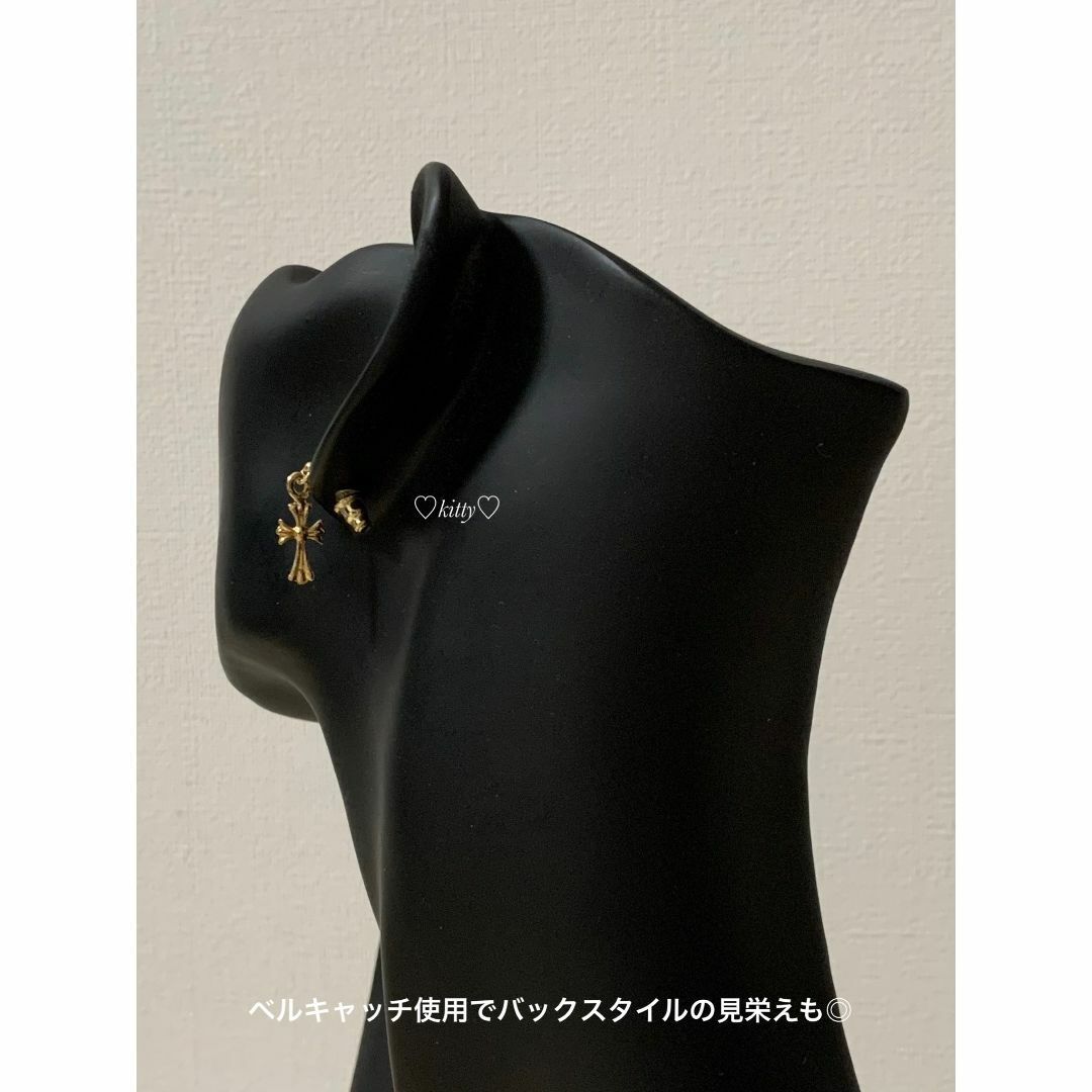 【クロスピアス SE ゴールド】ベビー ファット クロムハーツ好きに♪ メンズのアクセサリー(ピアス(両耳用))の商品写真