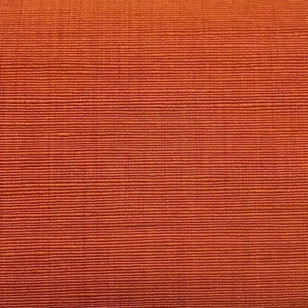 名古屋帯 紬地 無地 渋い橙色 着物 オレンジ シンプル RO-5145 レディースの水着/浴衣(着物)の商品写真