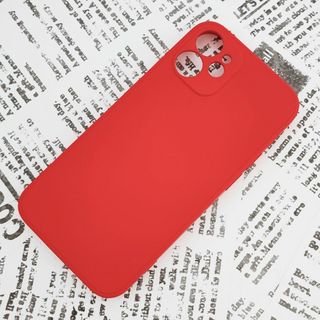 iPhone 12mini シリコンケース (01) レッド(iPhoneケース)