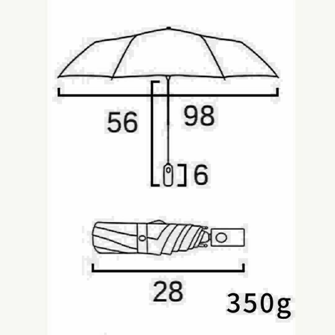 折りたたみ傘 ワンタッチ ホワイト 白　自動開閉 メンズ レディース 晴雨兼用 レディースのファッション小物(傘)の商品写真