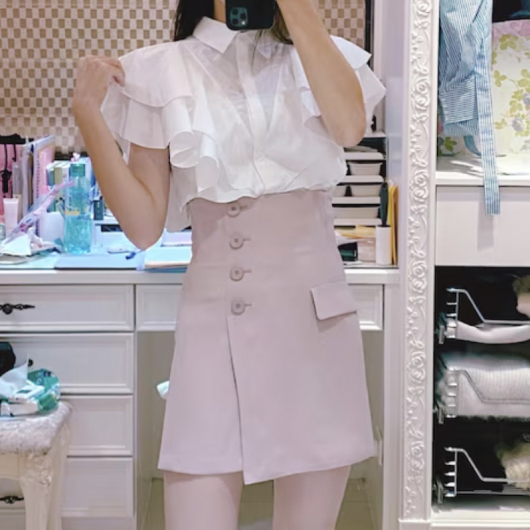 SNIDEL♡新品未使用♡ハイウエストキュロットショートパンツ PNK 0 SNIDEL♡新品未使用♡ハイウエストキュロットショートパンツ PNK 0