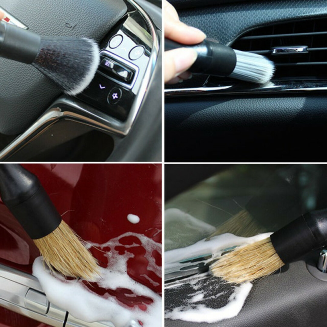 洗車 ブラシ 3本セット 掃除 道具 車 バイク ホイール ディテール カー用品 自動車/バイクの自動車(洗車・リペア用品)の商品写真