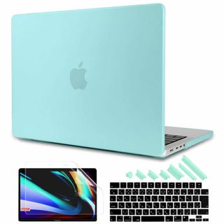 【色:シアン】TWOLSKOO MacBook Pro 16 ケース A2780(ノートPC)