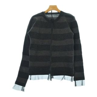 sacai サカイ カーディガン 2(M位) グレー系(ボーダー) 【古着】【中古】