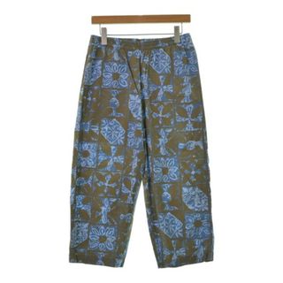 ジャーナルスタンダード(JOURNAL STANDARD)のJOURNAL STANDARD パンツ（その他） M カーキx水色(総柄) 【古着】【中古】(その他)